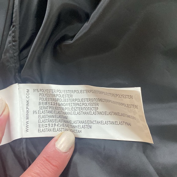 Mink Pink Faux Suede Moto Jacket size L - Picture 6 of 7